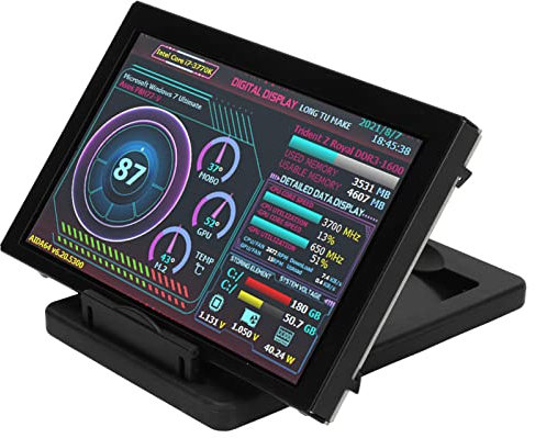 Mini Schermo USB IPS da 5 Pollici, Monitor Temp PC AIDA64, Editor di Temi Visivi, Monitor Dati CPU PC per per Linux per Win