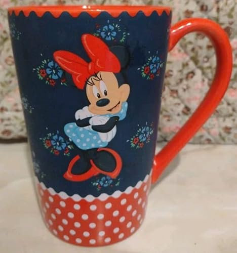 Disney Store Exclusive Minnie Mouse Ditsy Floral and Spot Tall Mug