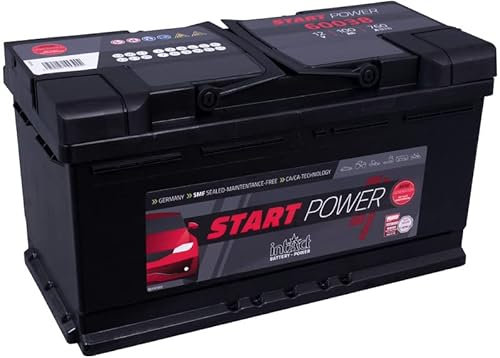 intAct Autobatterie 12V 100Ah 760A, Start-Power 60038GUG, leistungsstarke und zuverlässige PKW Starterbatterie, Maße: 353x175x190mm, Blei-Säure-Batterie in Erstausrüsterqualität