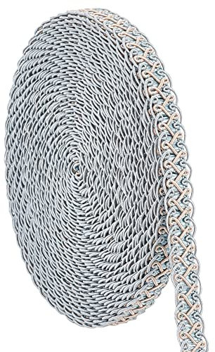 PandaHall 13 Yard Gimp Borte Borte 15 mm Gewebter Stoff Borte Polyester Geflochtene Spitze Borte Blau Polsterborte Für Hochzeitskostüm DIY Handwerk Nähen Schmuckherstellung Vorhang Schonbezug