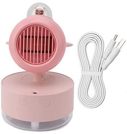 TOPINCN Tragbarer Mini-Ventilator, Handventilator, Kleiner Reiseventilator, Niedliches Design, Persönlicher Wimpernventilator, USB-Aufladung, Nebel-Desktop-Ventilator, Tischventilator, (Rosa)