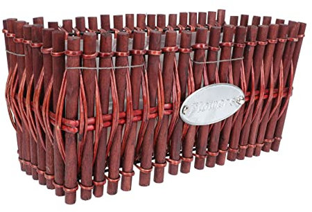 Yardwe 1 Pc Pots De Plantes Succulentes Plantes Aériennes Jardinière en Bois Mini Jardinière à Fleurs Pots De Fleurs Rectangulaires Cache-Pot en Bois Piste Plastique Pot De Fleur