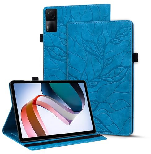 Vaitasy Coque pour Xiaomi Redmi Pad 10.61 Pouces 2022, Flip Portefeuille Housse avec Haute Qualité Cuir PU Étui pour Redmi Pad 10.61 - Arbre de Vie Bleu