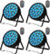 Ukfog 4PCS 216W LED Par Scheinwerfer, 27 x 8W RGBW LED Par Strahler DMX Discolicht mit Fernbedienung 6 Modi Effektstrahler Partylicht für DJ, Party, Show, Weihnachten, Halloween, Hochzeit