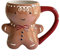 HCHZSH123 Weihnachtliche Porzellan-Tasse mit Lebkuchenmann-Motiv, niedlich und lustig, 300 ml, Weihnachtsgeschenke