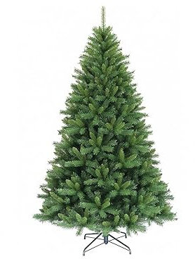 Chantal Albero di Natale Realistico, Artificiale in PVC, Base in Metallo, Apertura ad Ombrello (Altezza 210 cm, 1094 rami, diametro max 122 cm)