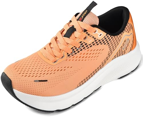 JACKSHIBO - Zapatillas de puntera ancha para hombre, con sujeción del arco | Ortopedia, fascitis plantar, apoyo, correr, caminar, atletismo, tenis, gimnasio, entrenamiento, ancho, cojín, suela gruesa
