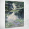 Teich mit Seerosen Claude Monet mnt292 Kunstdruck auf Leinwand, feine Kunst, montiert fertig zum Aufhängen, 50 x 70 cm