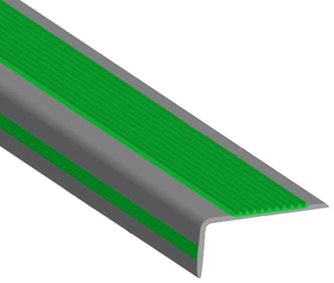 Profilo angolare PVC, Listello Angolare Profilo per Bordi Scale, Profilo angolare in PVC Autoadesivo, Profilo angolare Antiscivolo, 50 x 25 mm(Grey~Green,300cm)
