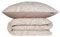 Schiesser Bettwäscheset Leaves | 2-teilig | Floral | Renforcé | 100% Baumwolle | Oeko-Tex Zertifiziert | Reißverschluss | 135x200cm + 80x80cm | Taupe