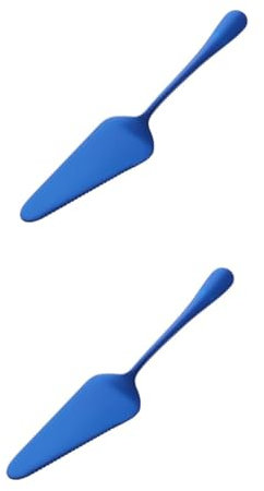 Amosfun 2st Backschaufel Tortenschneider Kuchen Pizzaschneider Kuchenteiler Aus Stahl Blaues Pizza Schälen Tortenheberklinge Gießen Utensilien Zum Servieren Von Kuchen Backen Blue