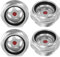 M METERXITY 4-Pack Air Compressor Oil Sight Glass, M24 x 1.5mm Glass No Leak Hex Oil Liquid Level Gauge Fittings W O-Ring for Air Compressor/Pump/Tank Sight Plug Window