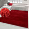 Teppich-Traum Teppich Wohnzimmer Badezimmer Schlaftzimmer antirutsch Shaggy mit angenehmem Uni-Design in Rot 160 x 220 cm