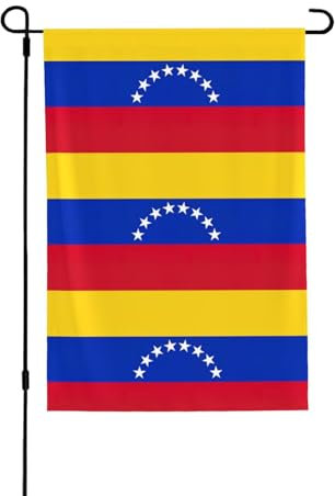 Drapeau du Venezuela double face durable 71,1 x 101,6 cm pour décoration saisonnière