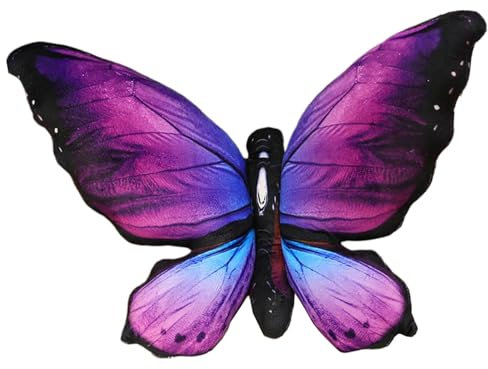 Csafyrt Schmetterlingskissen 15,8x19,7 Zoll 3D Schmetterling gefülltes Tier PP Baumwoll Schmetterling Kissen Dekorative Schmetterling Plüsch für Home Sofa Couch Bettauto Büro