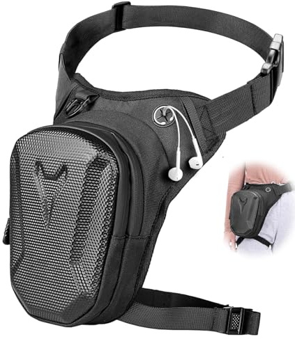 Beintasche Motorrad Herren Beintasche, Wasserdicht Multitaschen Sport Gürteltasche, Taktische Beinbeutel Verstellbaren Hüfttaschen Oberschenkeltasche für Wandern, Camping,Motorrad, Fahrrad, Angeln