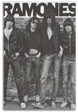 TYRWRHURWEY The Ramones Poster, Wandkunst, Leinwand, ästhetisches Vintage-Poster, dekoratives Gemälde, Wohnzimmer, Schlafzimmer, Dekoration, 20 x 30 cm, ungerahmter Stil