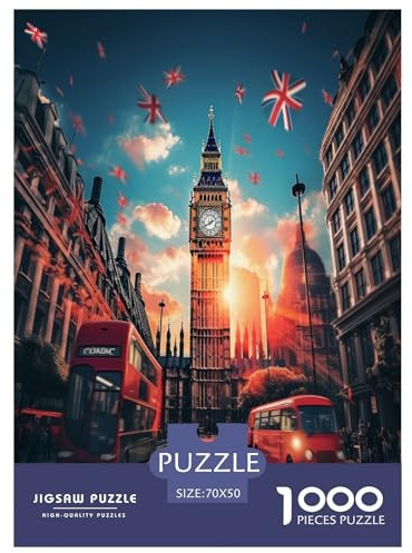 Londonerer Stadtbild Puzzle 1000 Teile Schwer Puzzle Spielzeug Pädagogisches Spiel Impossible Herausforderung Spielzeug Für Erwachsene Und Kinder in Bewährter 70x50cm/1000pcs