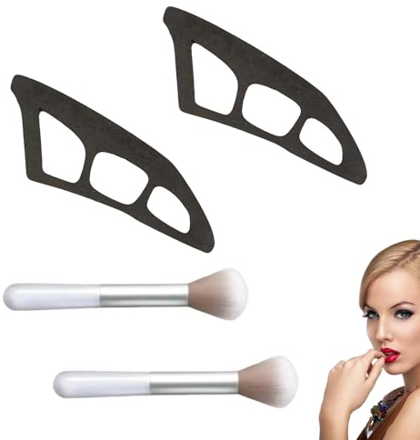 4PCS Eyetour Lidschatten Schablone Augen-Make-up-Hilfe mit Make-up-Pinsel | Quick Make-Up Eyeshadow Tool für Anfänger und Mädchen Lidschattenführer