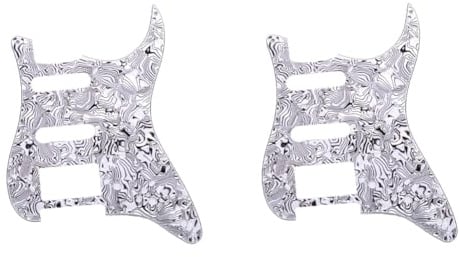 Flaroey Guitar Accessories Electric Guitar Pickguard Front Cover Electric Guitar Pickguard Black-White Shell