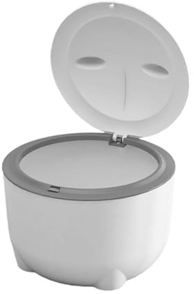 JAYIOLA Katzentoilette Abfallbehälter Vollständig Geschlossener Katzenstreu Mülleimer mit Deckel Geruchsschutz Pp Material Modernes Design für Familien mit Ka, Weiß