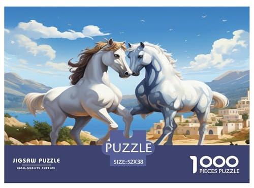 Pferd 1000 Teile Schwieriges Großes Puzzle, Teile Passen Perfekt Zusammen, Geschicklichkeitsspiel, Stressabbau-Spielzeug 52x38cm/1000pcs