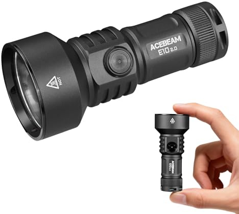 ACEBEAM E10 2.0 EDC-Taschenlampe mit größter Reichweite, 715 Meter, 1200 hohe Lumen, LED-Taschenlampe mit Magnetfuß, superhelle kleine Mini-Taschenlampe für Zuhause, Camping, Arbeiten (CREE XP-LR)