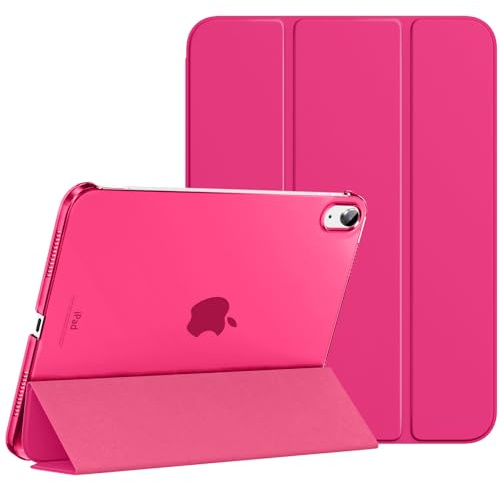 MoKo Funda para iPad (A16) 11ª Generación,iPad 10ª Gen, Rosa Brillante