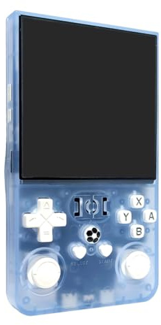 Snnowdate Console De Jeux Portable Rétro R36MAX 128Go (Bleu) | Écran IPS 4 pouces, Linux open source, stockage 128Go, console rétro portable pour voyage et loisirs