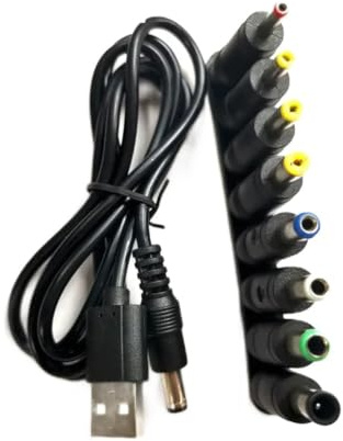 UIJHGGWEX USB Boost 5V-9V-12V DC 5.5x2.1mm 8-Pin Cable WiFi Router Modem Fan(10pieces)