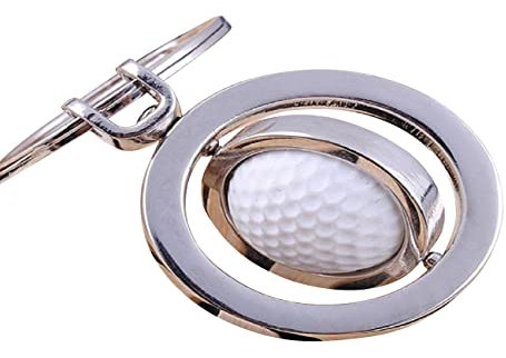 LL-Golf® drehbarer Golfball Schlüsselanhänger in 3D Optik/Golf Geschenk Geschenkidee/Golfer Golfspieler Golfgeschenk/Golf Ball Schlüssel Anhänger
