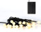 hellum Kugel Lichterkette mit Timer, LED Lichterkette innen mit 20 Warmweiße LED Kugeln, Partybeleuchtung beleuchtet 190cm, Batteriebetrieben indoor für Party, Gerten, Weihnachten Dekoration, 521177