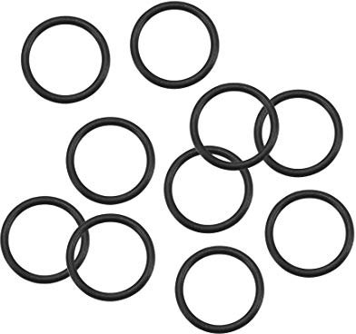 sourcing map 10Stk. Fluorkautschuk O-Ringe Dichtung schwarz 8mmx10mmx1mm
