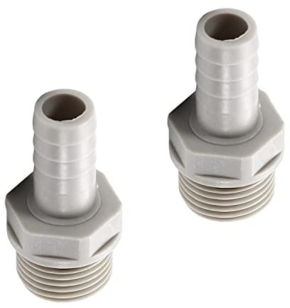 Othmro Lot de 2 raccords de tuyau de 20,3 mm à 12 mm en PVC mâle pour tuyau d'arrosage