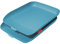 Leitz A4 Briefkorb, 2er Set inkl. Stapelelement, Sanftes Blau, Cosy-Serie, 53581061