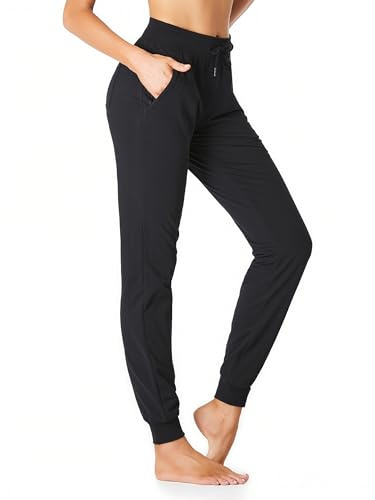 Sevego Jogginghose Damen Sporthose Baumwolle High Waist Trainingshose Loose Fit Lang Sweathose mit Taschen
