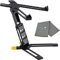 Lumintrail Hercules Adjustable Laptop Stand/Music DJ Stand for MIDI Controller & Mixer Gear, DG400BB, Holds 22 lb, w/Carrying Case Cleaning Cloth
