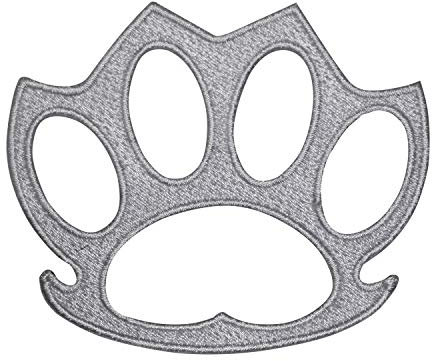 HAZI Knuckle Duster Colorful Logo Embroidered Iron on Patch Sew on Badge for Clothes etc