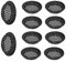 10 Pcs Black Circular Air Vent，53 mm Soffit Vents, Grill Cover Ducting Ventilation Cover，for Wall Kitchen Ceiling Door Wardrobes