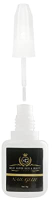 Kelly Glover Hair and Beauty Press on nail glue, extra strong glue, brush on, clear adhesive nail glue, press on nails, acrylic tips, nail art. 10ml bottle