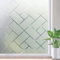 YORKING Effect Reflective 3D Window Film Decoration Privacy Static Sticker Glass Sticker Decorative Non-Adhesive Door Sticker Three-Dimensional Refraction Window Film White Diagonal Grid-60x200cm