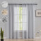 Home Brilliant Net Curtain 2 Panels for Bedroom Decoration Classical Sheer Curtains With Rod Pocket for Privacy Protected, 54 x 72 Inch, 183cm Drop, Light Grey
