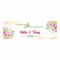 Personalisiertes Banner zur Hochzeit Pastell Rosen mit Namen, Datum und Wunschtext - Hochzeitsbanner, Goldene Hochzeit -Dekoration - Jubiläumsbanner - 150x50cm oder 225x75cm