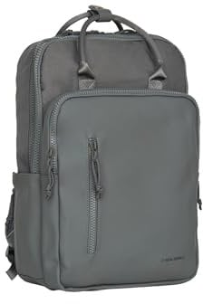 New Rebels William Milwaukee 18L Rucksack - 15,6-Zoll-Laptopfach mit wasserdichtem Reißverschluss - Gepolsterte Rückengurte - Stiftfach an der Vorderseite - Wasserfestes Material - Antrazit