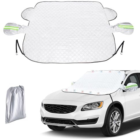 AdrreyuFny Parasol Coche Delantero, Protector para Parabrisas Protector de Parabrisas Coche con Magnético Protege de UV Sol Lluvia Nieve Viento Hielo Adaptación Todos los Climas (148 * 120cm)