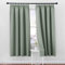 PONY DANCE Verdunklungsvorhänge mit Kräuselband für Schienen 2er Set H 175 x B 140 cm Salbeigrüne Gardinen Blickdicht Schlafzimmer Vorhänge Kurz Fenster Thermogardinen Hitzeschutz