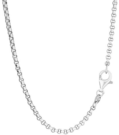 NKlaus Silberne Eleganz: Erbskettenzauber in 925 Silber, 42cm, 45cm, 50cm, 2,1mm Breite – Ein elegantes Collier für zeitlose Raffinesse