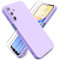 Ikziwreo - Coque pour Samsung Galaxy A15 4G/5G, avec 2 Pièces Protecteur D'écran en Verre Trempé, Housse Silicone Souple Ultra-Mince de Couleur Pure, Coque en Caoutchouc Antichoc - Helles Lila
