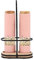 Salz und Pfeffermühle Elektrisch 2 Pcs Pfeffer und Salzmühle Einstellbare Grobheit mit Basis LED-Beleuchtung Reinigungsbürste Peugeot Salz und Pfeffermühle Set (Rosa)