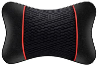 TBSZCM 2PCS Auto Nackenkissen,kompatibel mit Mercedes-Benz AMG GT C190 X290,Nackenkissen Kopfstütze,4-Black Red